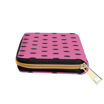 K & S Concepts Pink & Black Polka Dot Designer Mini Purse