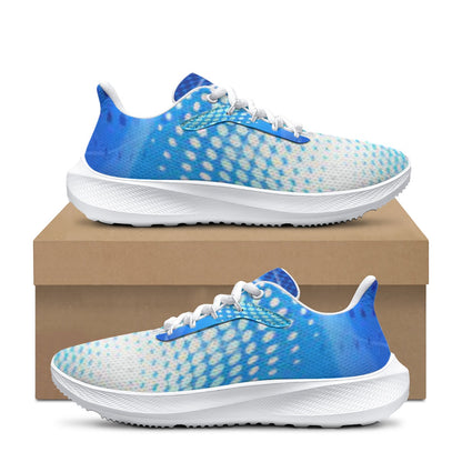 Women's Blue Shimmer Design Road Running Shoes