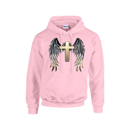 Gold Cross with WIngs Faith Hoodie For The USA - UNISEX