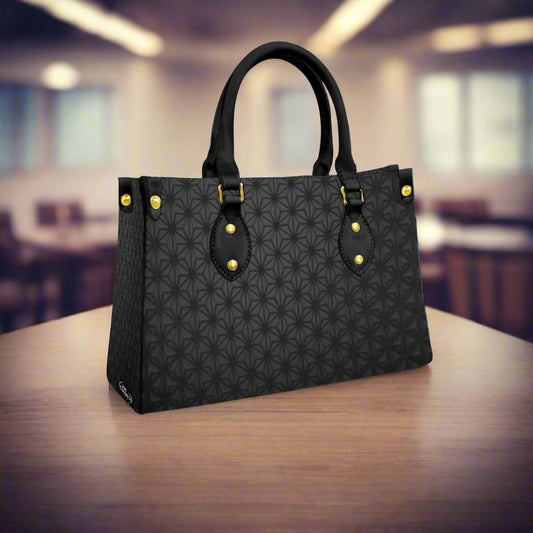 Women's Black Designer Tote Bag With Black Handle-Exclusive Limited Edition/Design -Limited Stock Sold