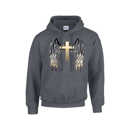 Gold Cross with WIngs Faith Hoodie For The USA - UNISEX