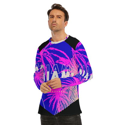 Men's Miami Neon Long Sleeve T-Shirt | Cotton