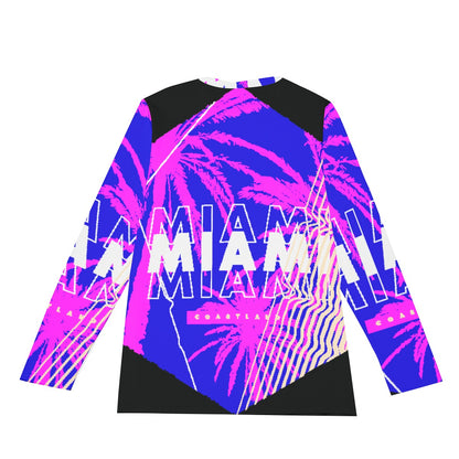 Men's Miami Neon Long Sleeve T-Shirt | Cotton