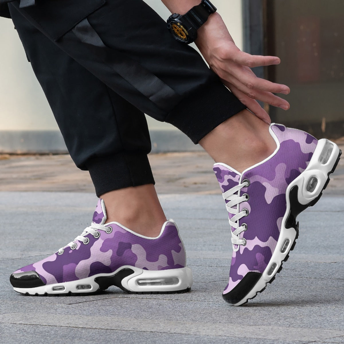 K&S Concepts Purple CAMO Men's Air Cushion Sports Shoes