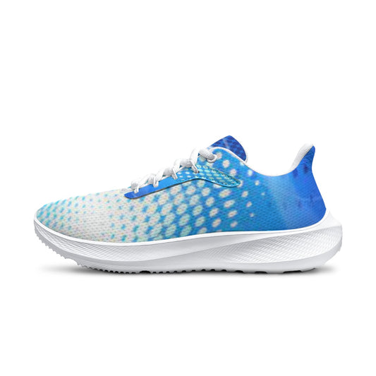 Women's Blue Shimmer Design Road Running Shoes