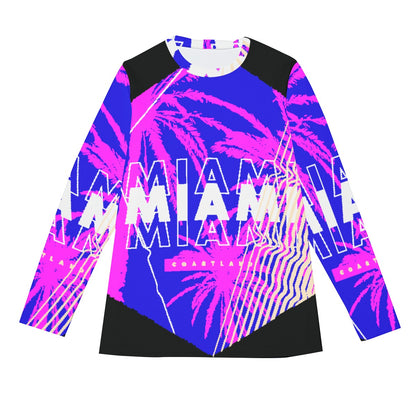 Men's Miami Neon Long Sleeve T-Shirt | Cotton