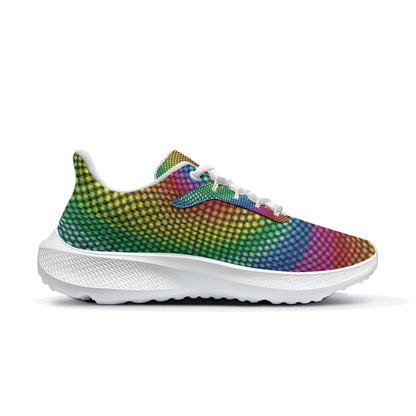 Exclusive Design -Women's Skyline Rainbow Shimmer Designer Casual Trainer Athletic Road Running Shoes