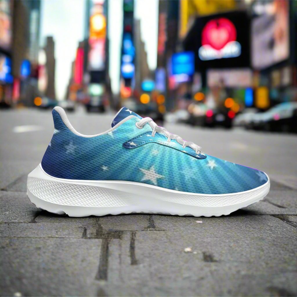 K&S Concepts Blue w/Star Women's Road Running Shoes