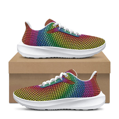 Exclusive Design -Women's Skyline Rainbow Shimmer Designer Casual Trainer Athletic Road Running Shoes