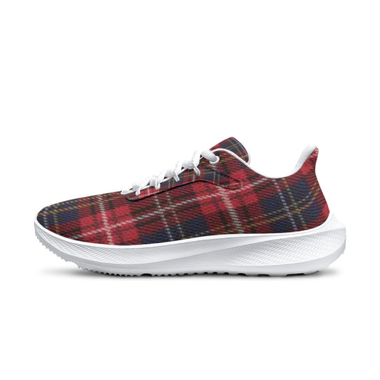 Basic Red Plaid Design -Women's Road Running Shoes -Athletic Casual Shoes