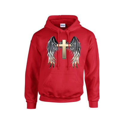 Gold Cross with WIngs Faith Hoodie For The USA - UNISEX