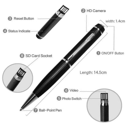 Hidden Cam Pocket Pen Camera 1080P HD Mini Body Video Recorder DVR Security USB