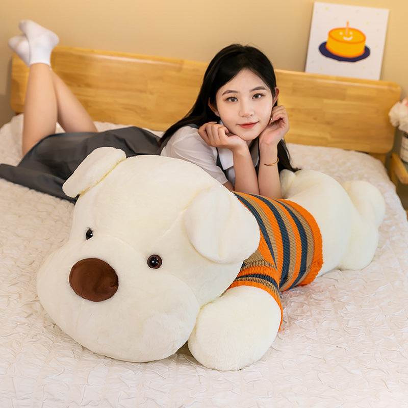 Sweater Sitting Dog Plush Body Pillow