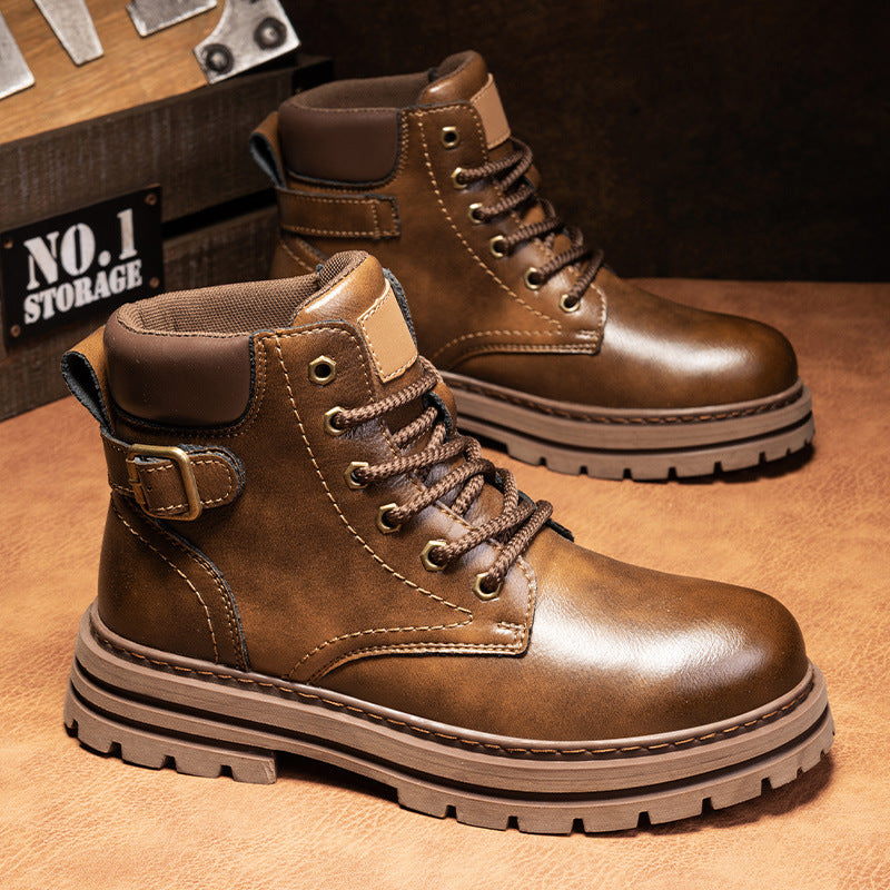 Men's Mr Boots autumn and winter retro high top men's workwear boots