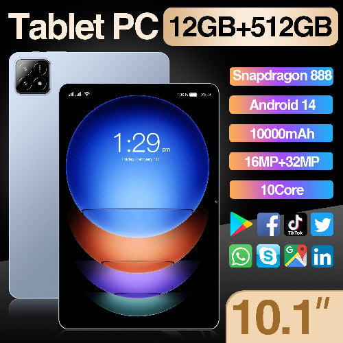 Xioami Android 14 Pad 6 Pro tablet 10.1 inch 16GB+1024GB Tablet PC napdragon888 10000mah Global 5G WIFI Original Tablette