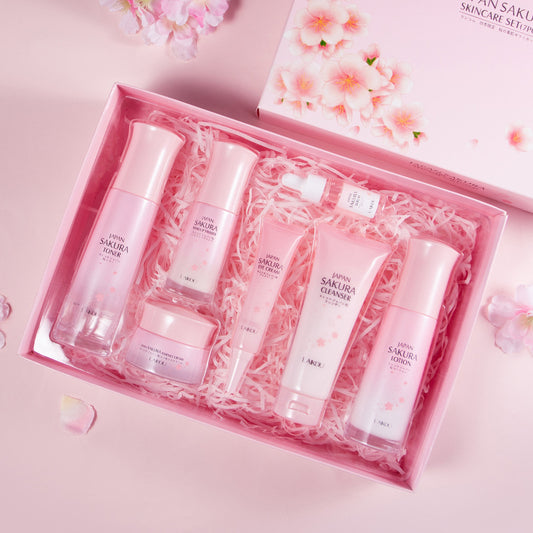 Cherry Blossom Skin Care Gift Set Moisturizing And Hydrating