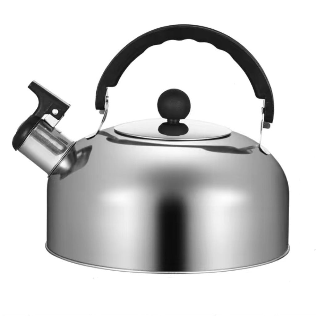 A 3L stainless - steel kettle for gas heating. It features a whistle and a comfortable handle, suitable for cooking and tea.