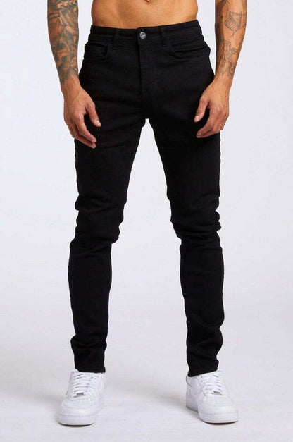 New Denim Men's Pants Trend black slim slim high waisted denim shorts men