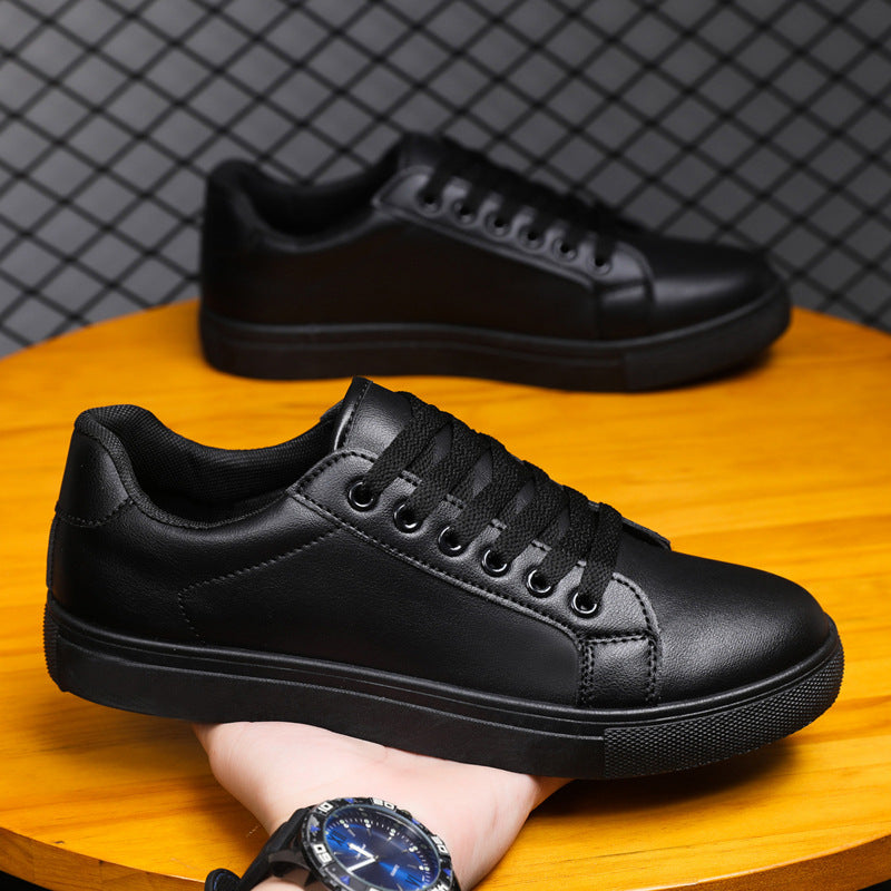 Men's Little white shoes men's fashionable board shoes trend versatile casual men's plus size soft leather shoes