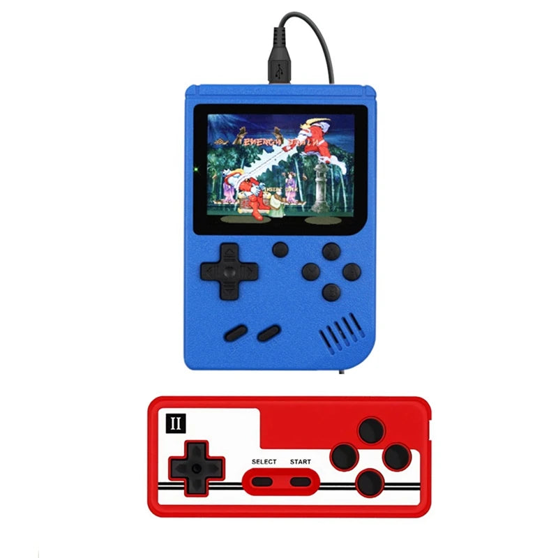 400-In-1 Video Game Console Retro Mini Game Plyer 3.0 Inch Color Pocket TV Game Console Dual Handheld Gamer Player Durable White