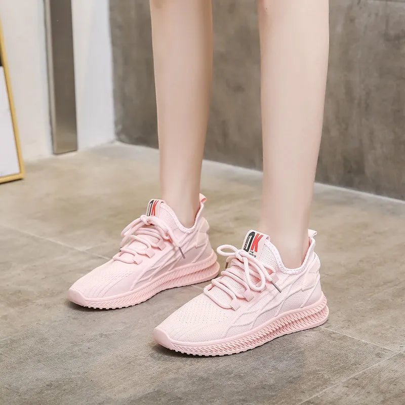 Women Yellow Sneakers Summer Breathable Mesh Women Shoes Casual Fashion Tenis Black Red Women's Vulcanized Shoes