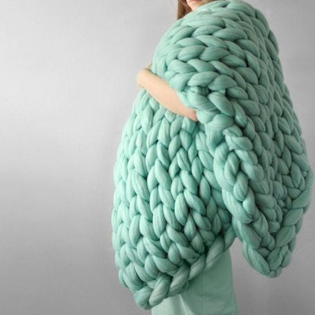 BRAND NEW COZY COMFORTABLE WOVEN BLANKET Yarn Hand-Woven Blanket Knitted Wool blanket Soft Thick Yarn