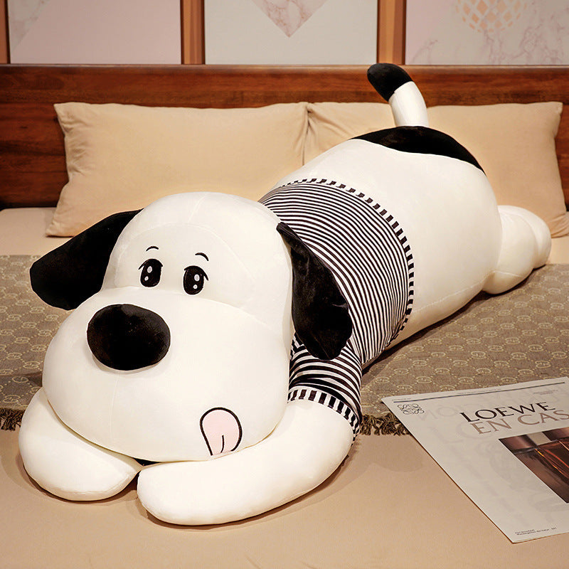 Soft Striped Dog Doll Plush Body Pillow