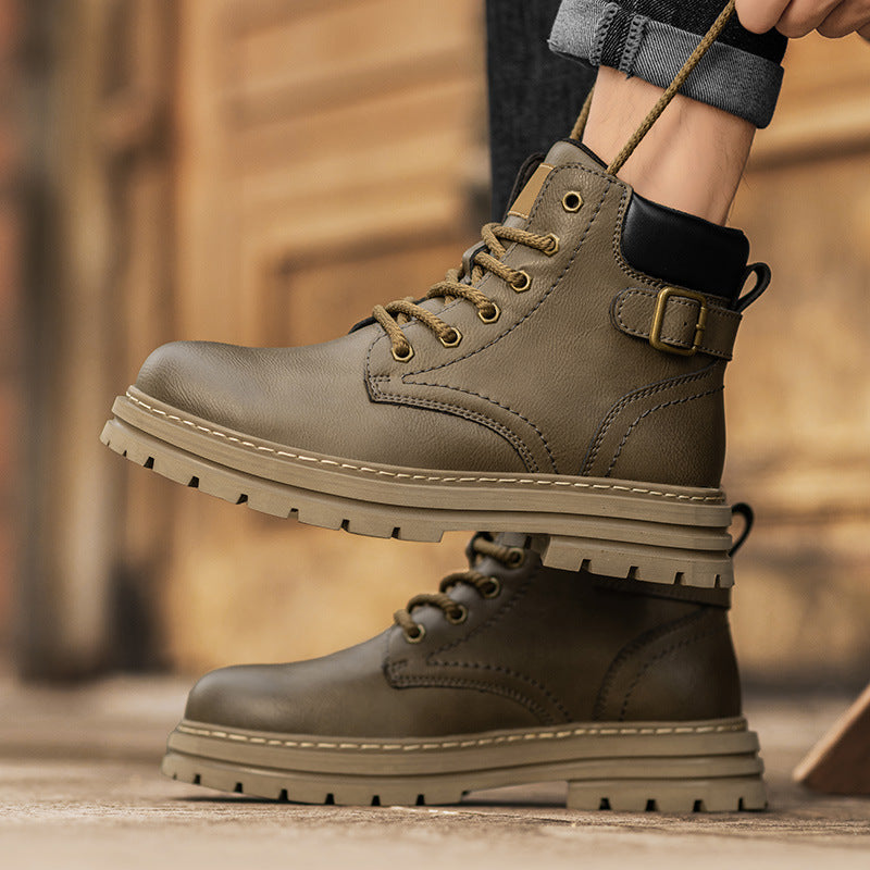 Men's Mr Boots autumn and winter retro high top men's workwear boots