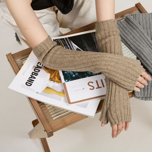 Skin friendly wool warm sleeve autumn and winter integrated shape long arm sleeve zero pressure cold cuff