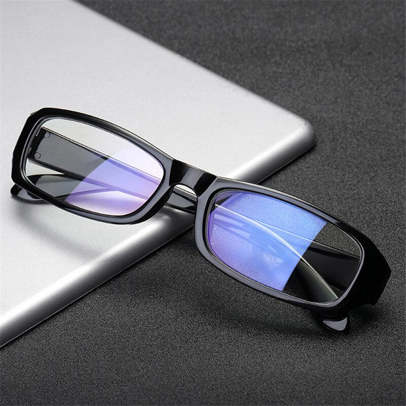 Elbru Anti-blue Light  Square Myopia Glasses Women Men Finished Nearsighted Eyeglasses Diopter -1.0to -4.0 Unisex