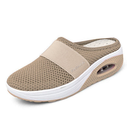 Women Mesh Lightweight Shoes Woman Slippers Wedge Shoes Female Air cushion Sandals Thick Bottem Omen Sneakers Plus Size 43