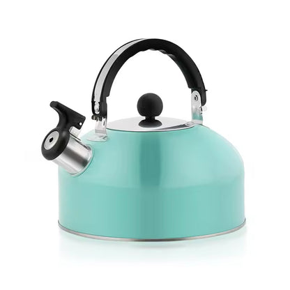 A 3L stainless - steel kettle for gas heating. It features a whistle and a comfortable handle, suitable for cooking and tea.