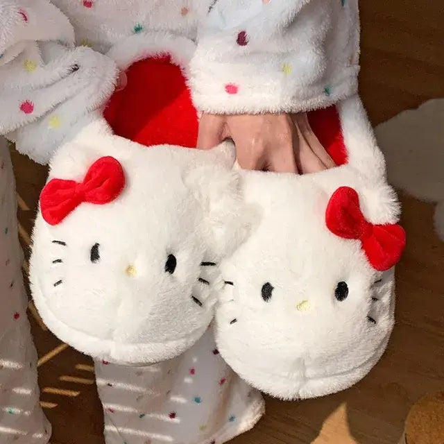 Hello Kitty Plush Slippers