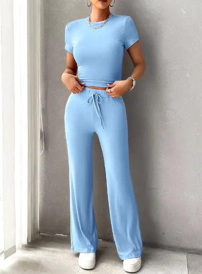 Casual Urban Round Neck Fashion Set Jogging Suit - WORKOUT WEAR -GYM WEAR -LOUNGE WEAR