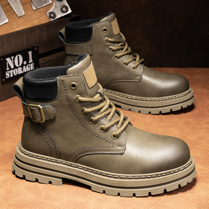 Men's Mr Boots autumn and winter retro high top men's workwear boots