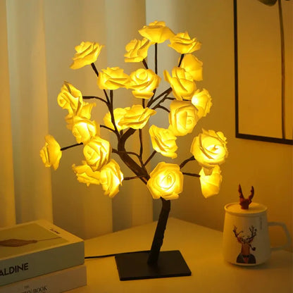 Table Lamp Rose Flower Tree