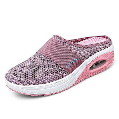 Women Mesh Lightweight Shoes Woman Slippers Wedge Shoes Female Air cushion Sandals Thick Bottem Omen Sneakers Plus Size 43