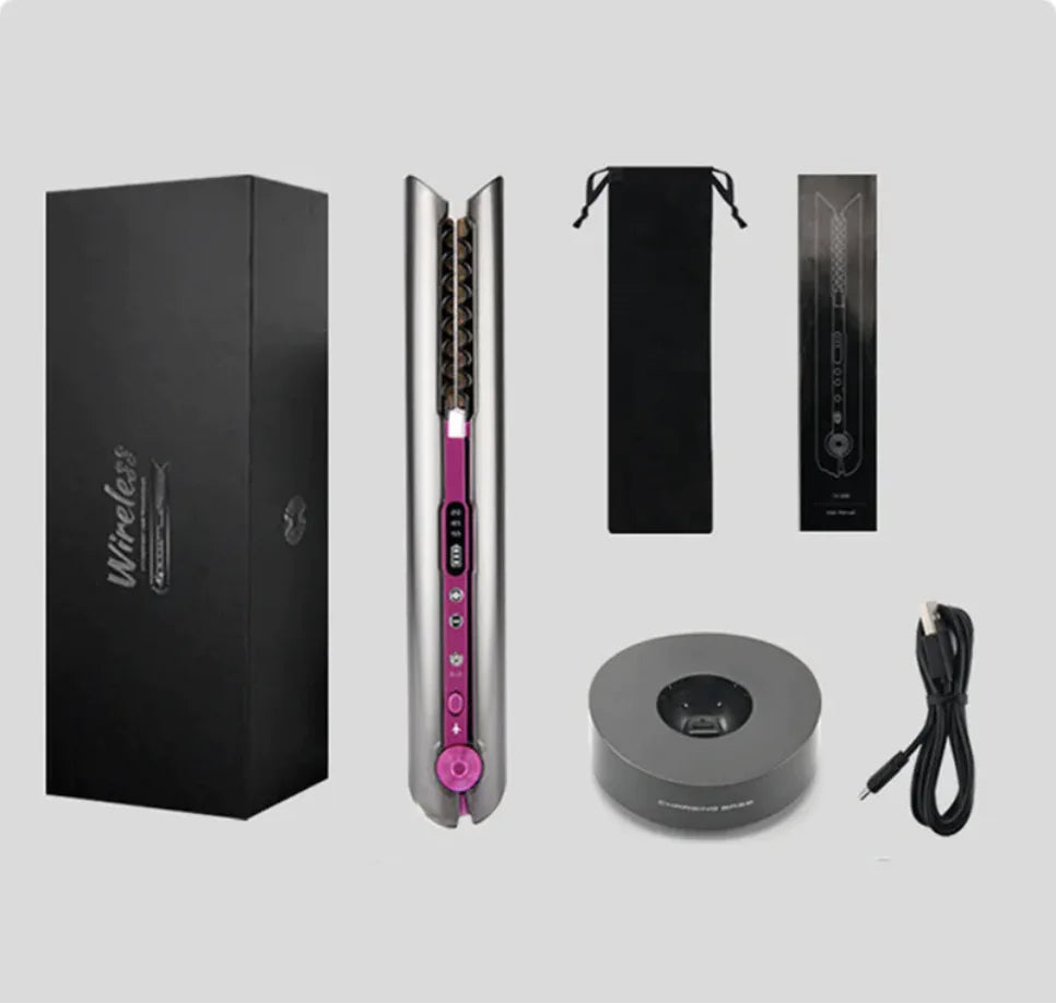 WIRELESS/PORTABLE HAIR CURLER ~ FLAT IRON Portable Wireless USB Hair Curler