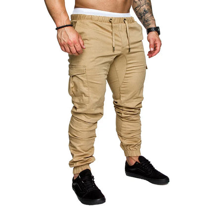 2024 New Male Trousers Mens Joggers Solid Multi-pocket Pants Sweatpants Men Pants Hip Hop Harem Joggers Pants Running men's gym