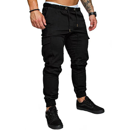 2024 New Male Trousers Mens Joggers Solid Multi-pocket Pants Sweatpants Men Pants Hip Hop Harem Joggers Pants Running men's gym