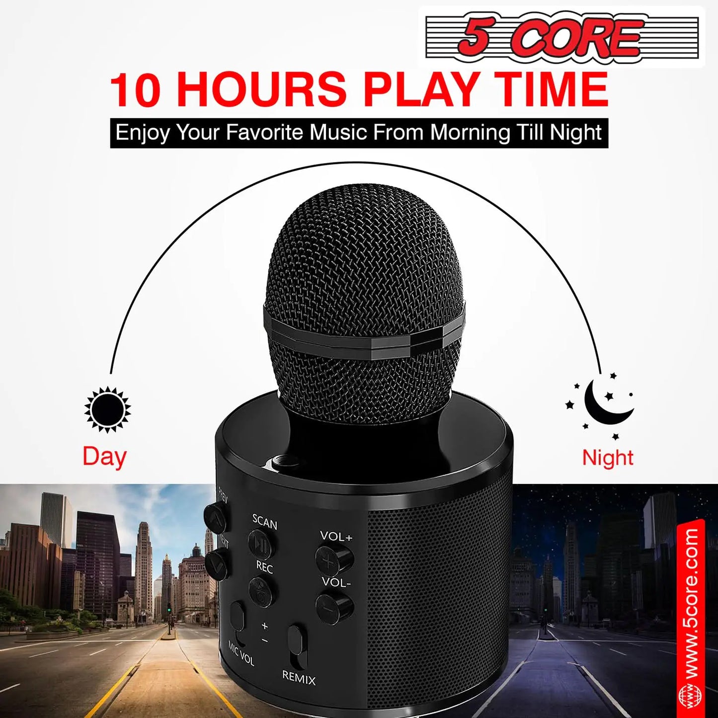 5Core Wireless Karaoke Microphone Bluetooth Mic Portable Handheld Microfonos Inalambricos