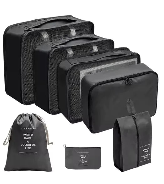 8-Piece Travel Bag Organizer Set