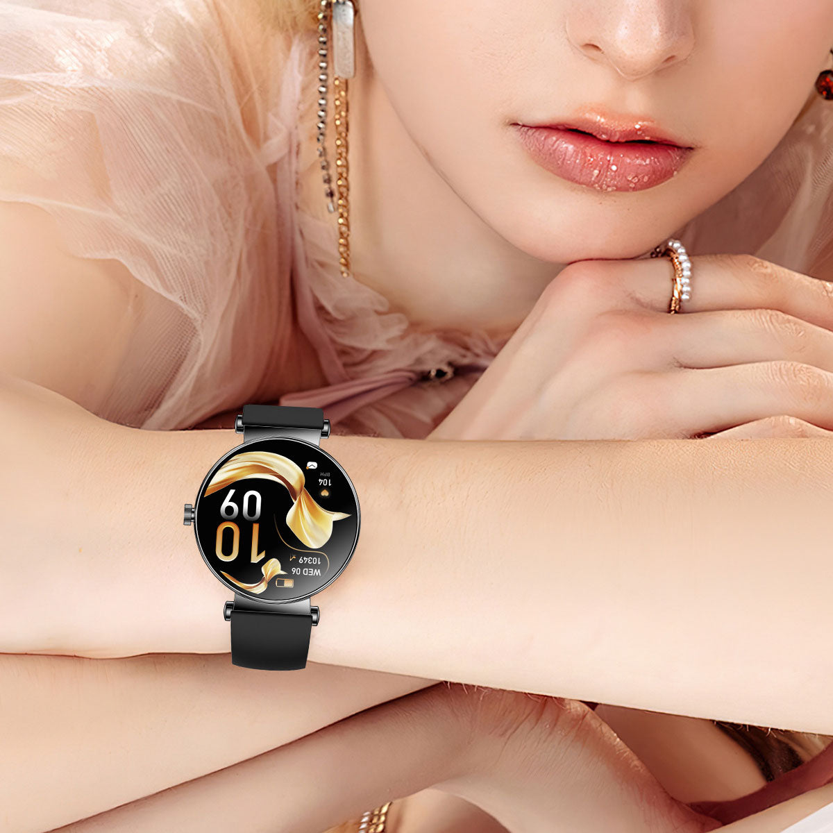 Smart Watch for Women Talk & Text Handsfree Y16 ultra-thin smartwatch with female AMOLED screen always on 466 * 466 high-definition pixel watch