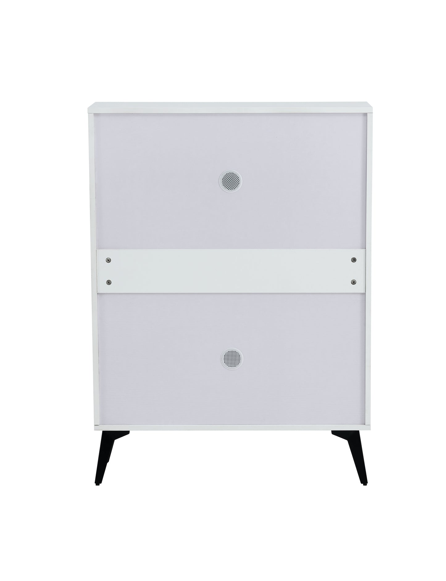 Shoe Cabinet , Shoe storage shelves, metal leg, White -SPACE MAKER SHOE CABINET