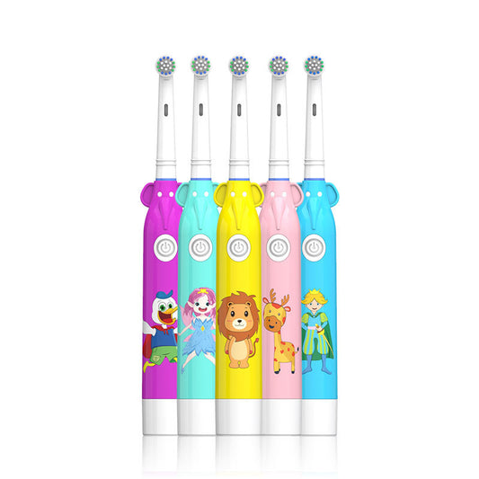 Rotating electric toothbrush for children