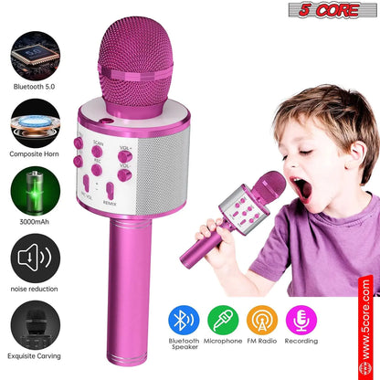 5Core Wireless Karaoke Microphone Bluetooth Mic Portable Handheld Microfonos Inalambricos