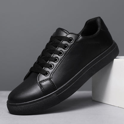 Men's Little white shoes men's fashionable board shoes trend versatile casual men's plus size soft leather shoes