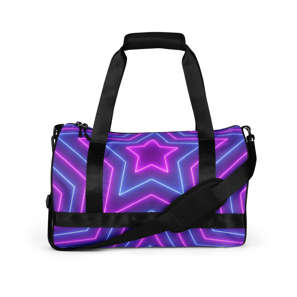 Designer Style Purple Echo Design Gym Bag- Travel Bag