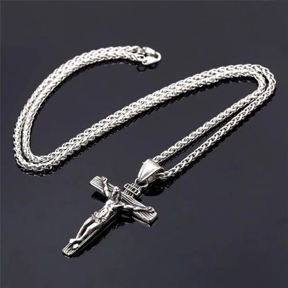 UNISEX Crucifix Jesus Cross Pendant Necklace Jesus Cross Necklace Jewelry Faith Christian Jewelry Gifts