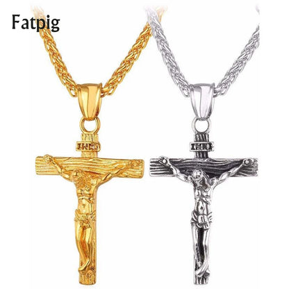 UNISEX Crucifix Jesus Cross Pendant Necklace Jesus Cross Necklace Jewelry Faith Christian Jewelry Gifts